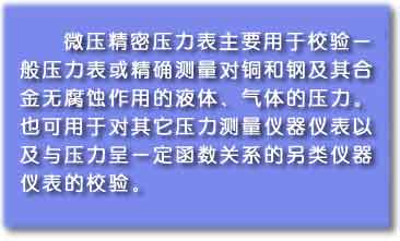微壓精密壓力表